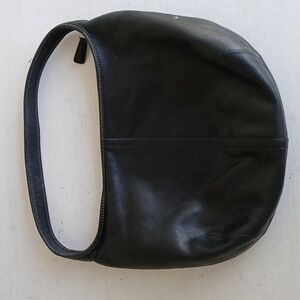 VINTAGE COACH Black Leather Ergo 9219 Hobo Shoulder Purse